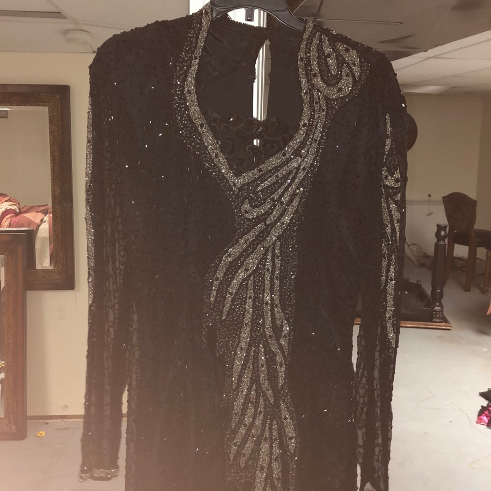 Modest black dress